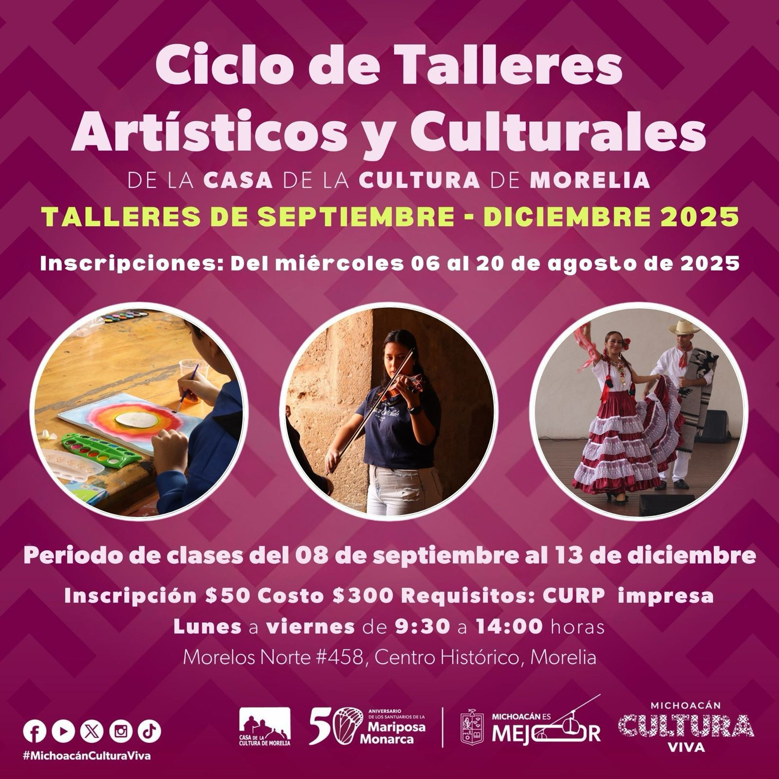¡Apúntate! Secum abrirá inscripciones para cursos de la Casa de Cultura
