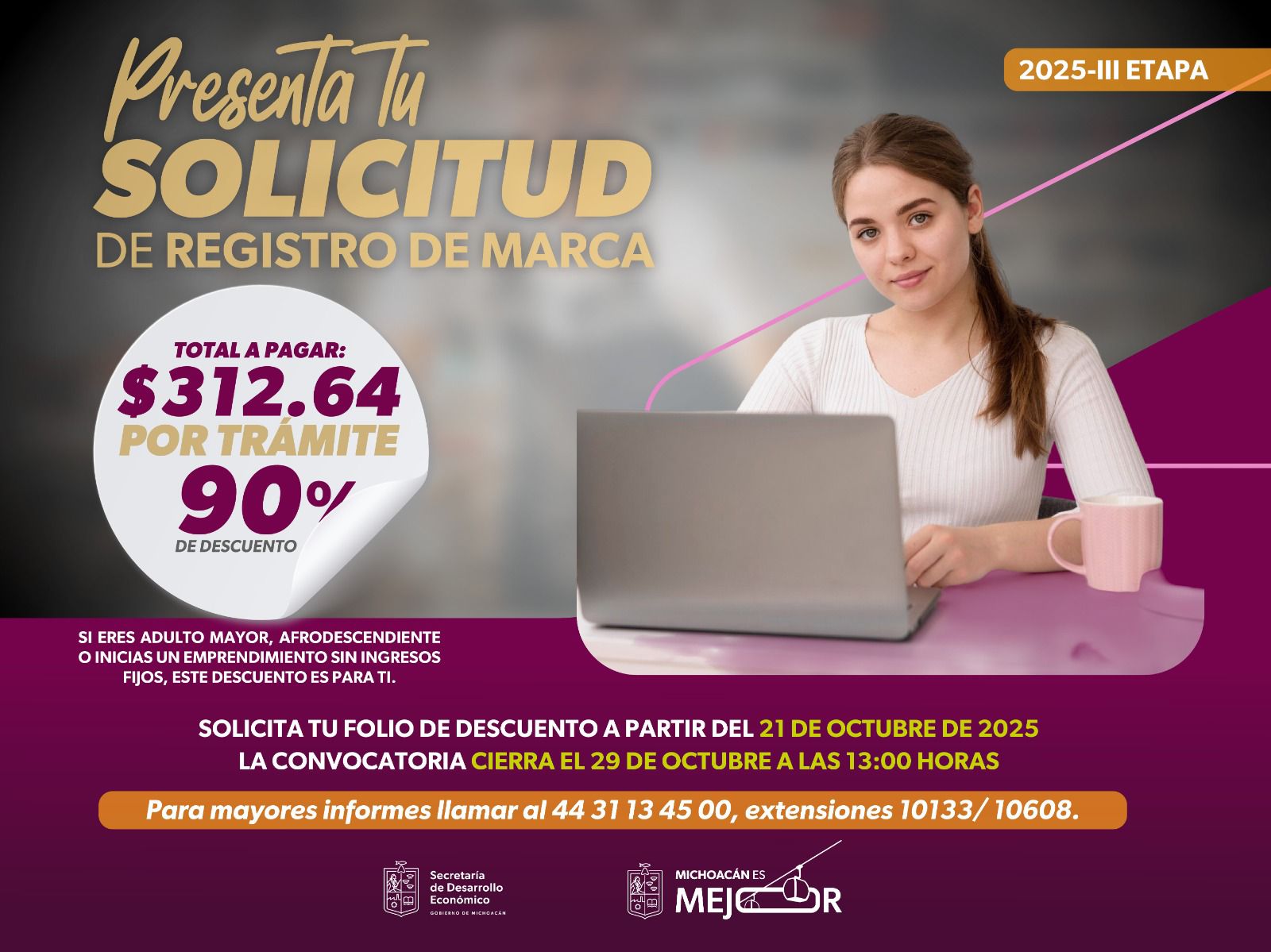 Invita Sedeco a aprovechar reducción del 90% en registro de marcas