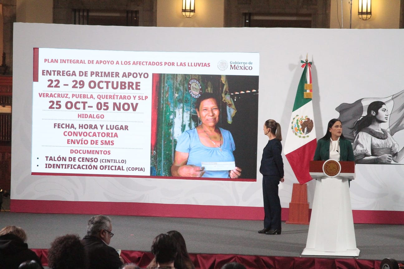 Anuncia Presidenta Claudia Sheinbaum inversión inicial de 10 mil MDP en apoyos directos a damnificados por las lluvia