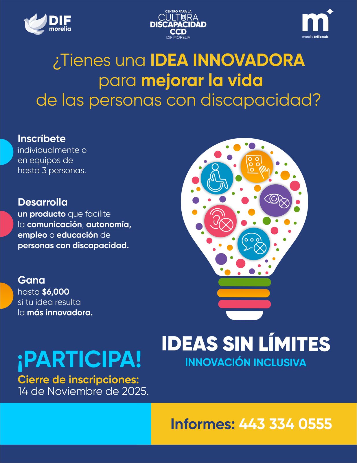 Ayuntamiento de Morelia impulsa la innovación inclusiva con el concurso ‘Ideas sin Límites’