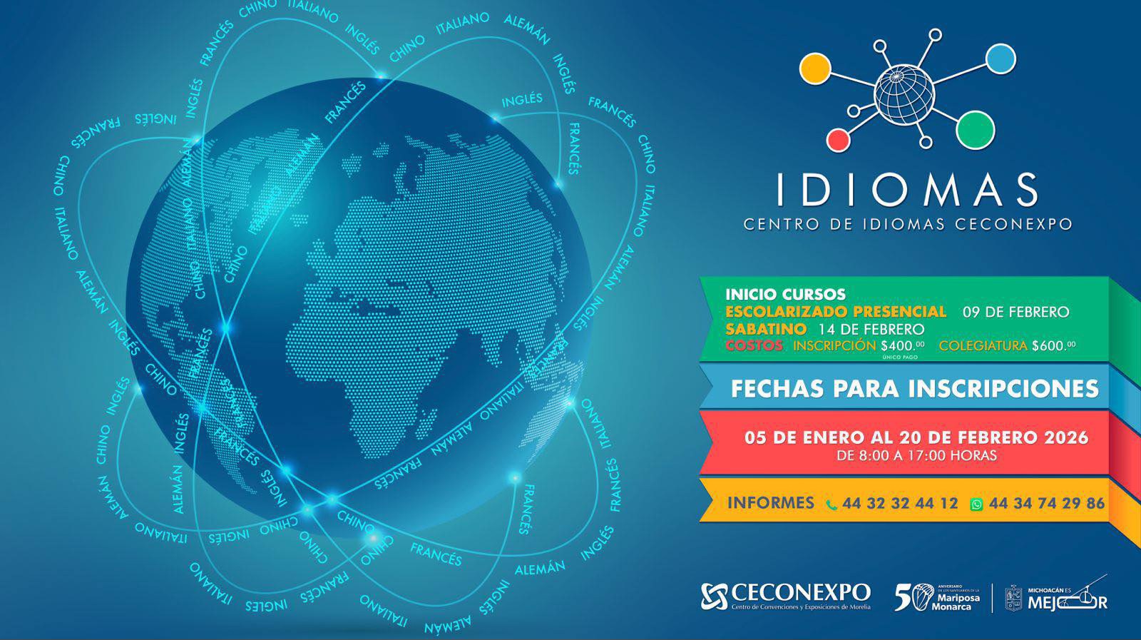 Abre Ceconexpo inscripciones para aprender idiomas
